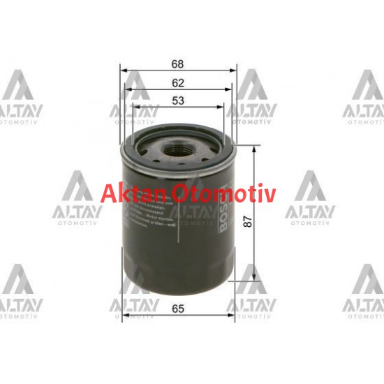 YAĞ FİLTRESİ SWIFT / SAMURAI / VITARA  96= 1.6-2.0 / BALENO / RAV-4 / AVENSIS 01=/ VITARA 16-19 / COROLLA 19= 1.5 M15A